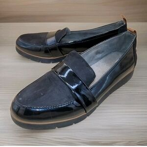 Dr. Scholls Women's Webster Loafer Black Patent Leather 10M Comfort Preppy